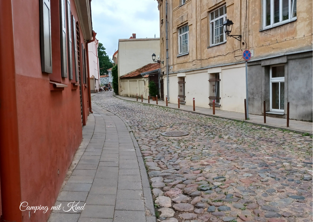 Eine alte Straße in Vilnius